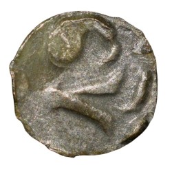 Alternative view of Silver-Alloy Dhirham of Amirs of Sind (AD 870-1030) with Cuffic Legends
