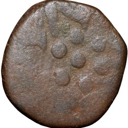 Alternative view of Copper 1/2 Paisa of Dule Singh(AD1850-95) of Sailana State KM # 4