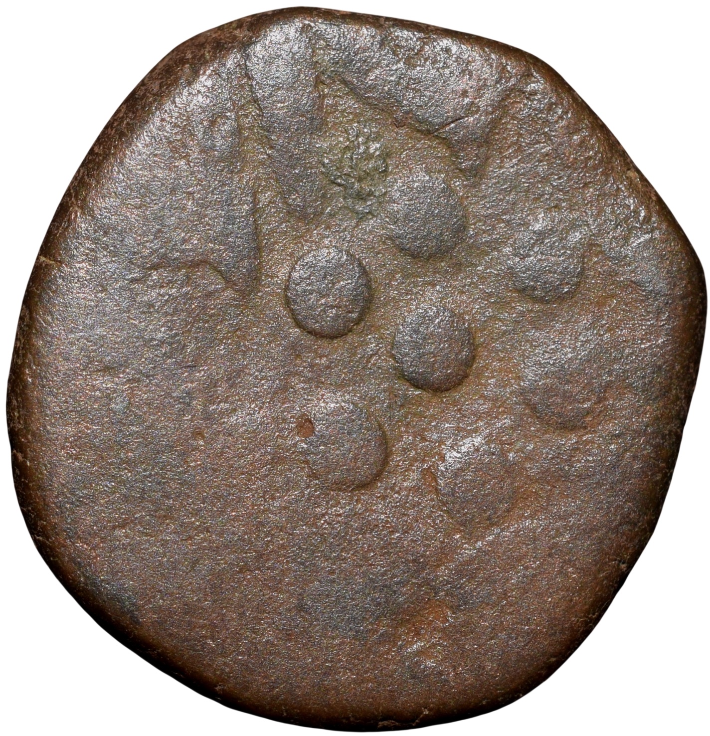 Copper 1/2 Paisa of Dule Singh(AD1850-95) of Sailana State KM # 4