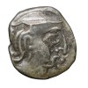 Silver Rupak of Kalchuries of Mahishmati, Krishnaraj (6th AD.) Portrait Issue