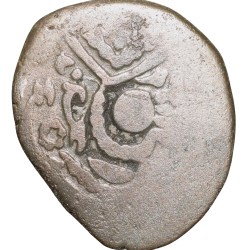 Silver-Alloy Dramma of Indo-Sassanian - Gujara Partihara (5th - 7th Cen. AD) With Crude Profile Portrait