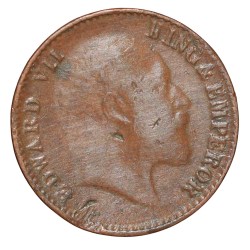 Copper 1/12 Anna of Edward VII (AD 1904) of Calcutta Mint