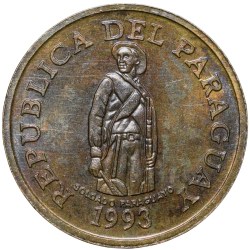 Brass 1 Guarani of Paraguay Country (AD 1993) with Tobacco Plant