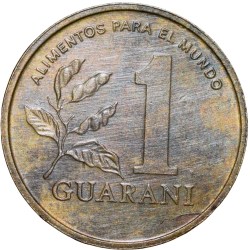 Alternative view of Brass 1 Guarani of Paraguay Country (AD 1993) with Tobacco Plant