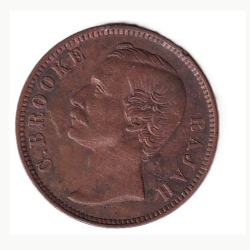 Alternative view of Malaysia › British Malaysia › Sarawak 1 Cent - Charles C. Brooke Rajah 1886 Rare Coin #C-330