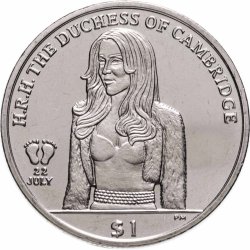 British Virgin Islands 1 Dollar 2013 - Elizabeth II The Duchess of Cambridge Commemorative issue Rare UNC Coin #C-134