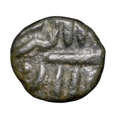 Alternative view of Copper 1/2 Falus of Bahaman Shah(AD1347-59) of Bahamani Sultanate BH21 Slanting Legends