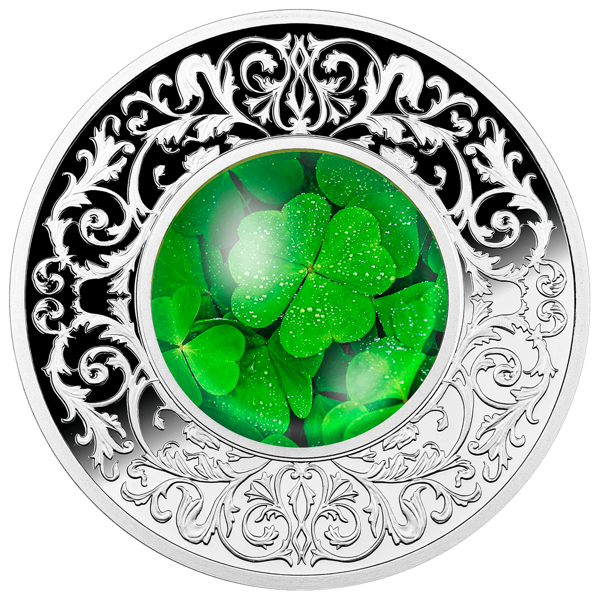 CAMEROON 500 FRANCS FOUR-LEAF CLOVER 2023 (SILVER 17.50 G ) COIN RARE PROOF SET - Image 2