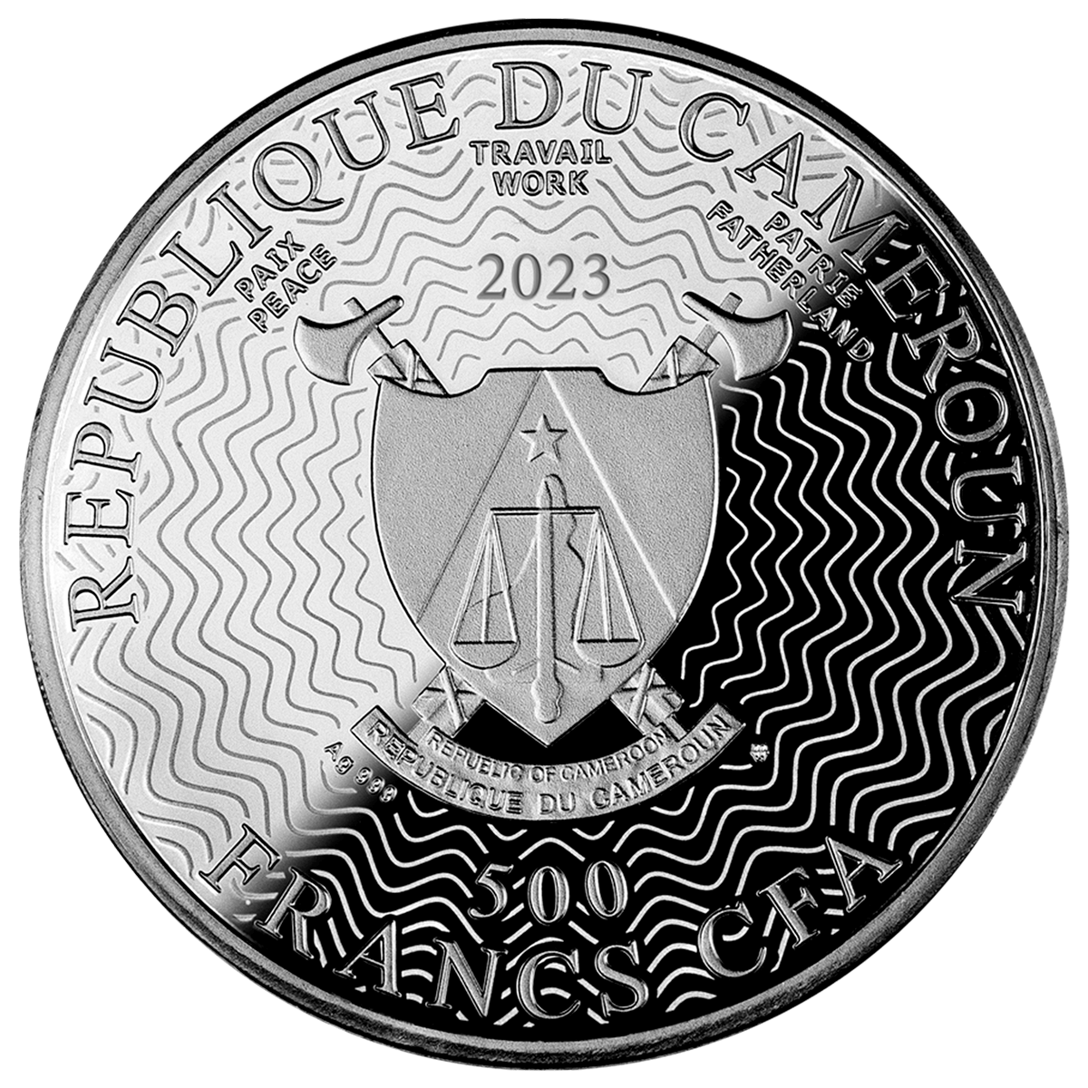 CAMEROON 500 FRANCS FOUR-LEAF CLOVER 2023 (SILVER 17.50 G ) COIN RARE PROOF SET - Image 3