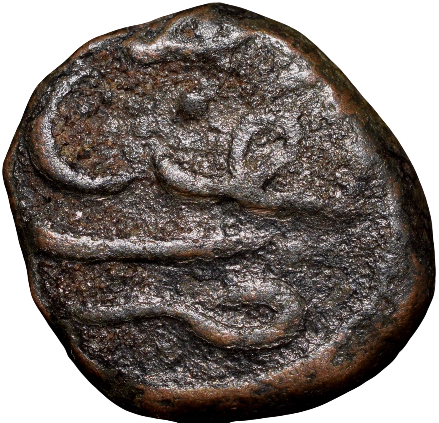 Copper 1/4 Paisa(Akhtar) of Tipu Sultan(AD 1787-99) of Mysore Kingdom Faiz Hisar Mint KM41.2 - Image 2