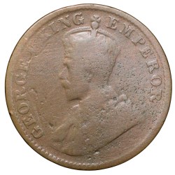 Bronze 1/4 Anna of George V (AD 1916) of Calcutta Mint Rare Date