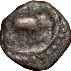 Copper 1/4 Paisa(Akhtar) of Tipu Sultan(AD 1787-99) of Mysore Kingdom Farrukhyab Hisar Mint KM61.3