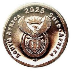 Alternative view of Bronze 10 Cents of South Africa (AD 2025) with A Cape honey bee (Apis mellifera capensis) UNC Grade