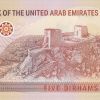 Polymer 5 Dirhams of United Arab Emirates (AD 2024) with Ajman Fort/Ras al-Khaimah’s Dhayah Fort UNC Grade Rare - Image 2