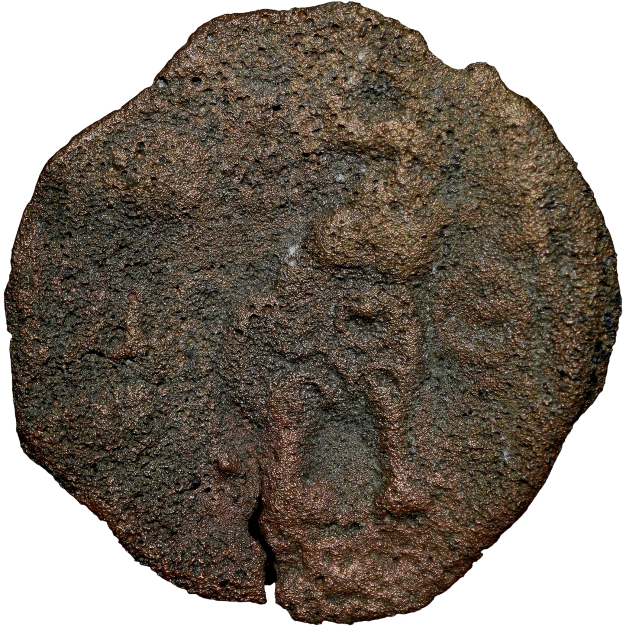Copper Cast Coin of City-State 'Sukatimati' (2nd Cen. BC) Large Inscribed Cast Ext. Rare