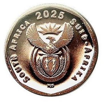 Bronze 10 Cents of South Africa (AD 2025) with A Cape honey bee (Apis mellifera capensis) UNC Grade