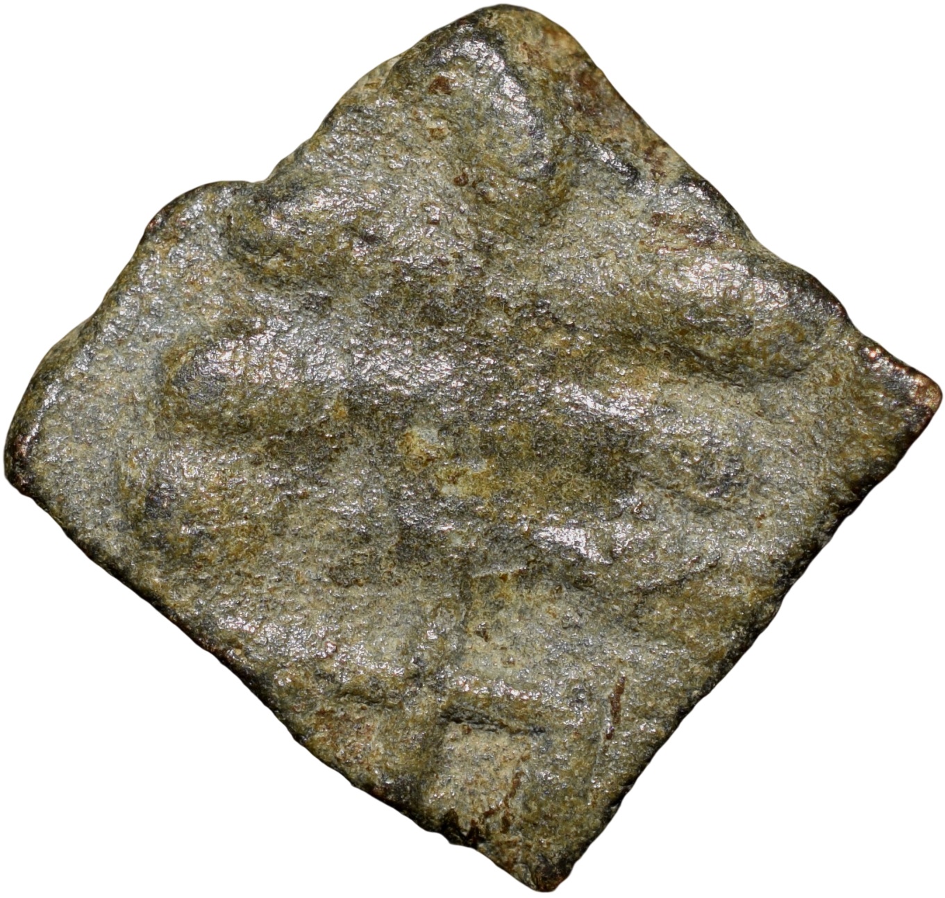 Copper Coin of City-State Bhadravati(1st Cen. BC) with Elephant/Tree Railing