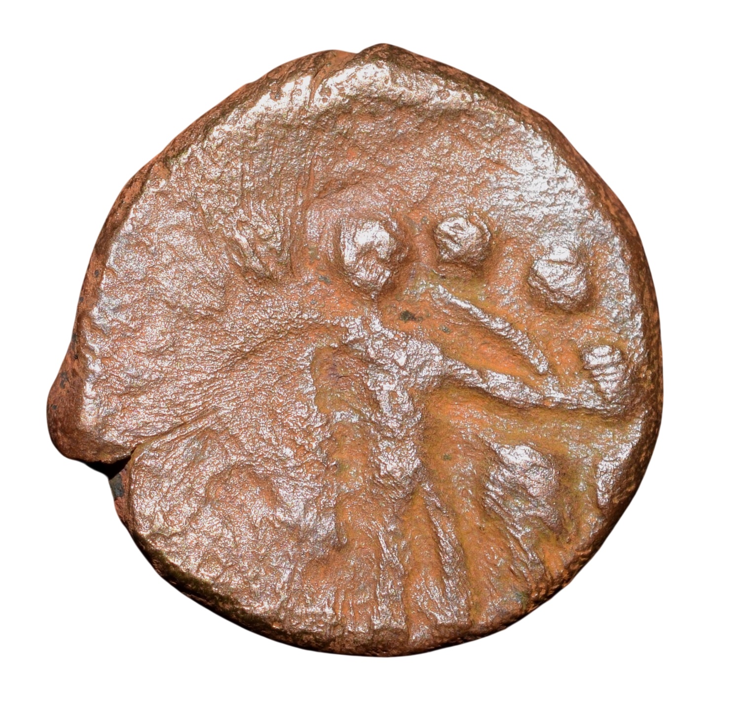 Copper Drachma of Later Kushana - Kota-Kula (4th Cen. AD) from Haryana Region
