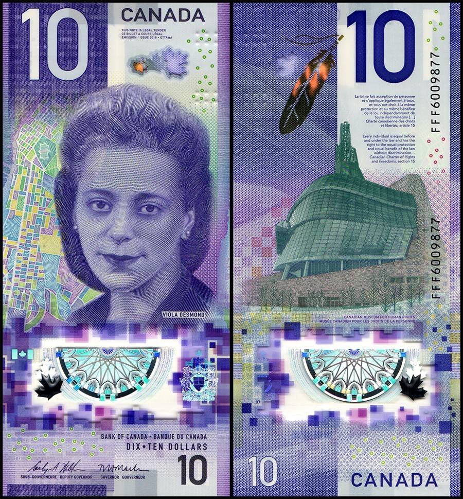 Canada 10 Dollars World Banknote 2018 P113a2 UNC Polymer Unique and Rare