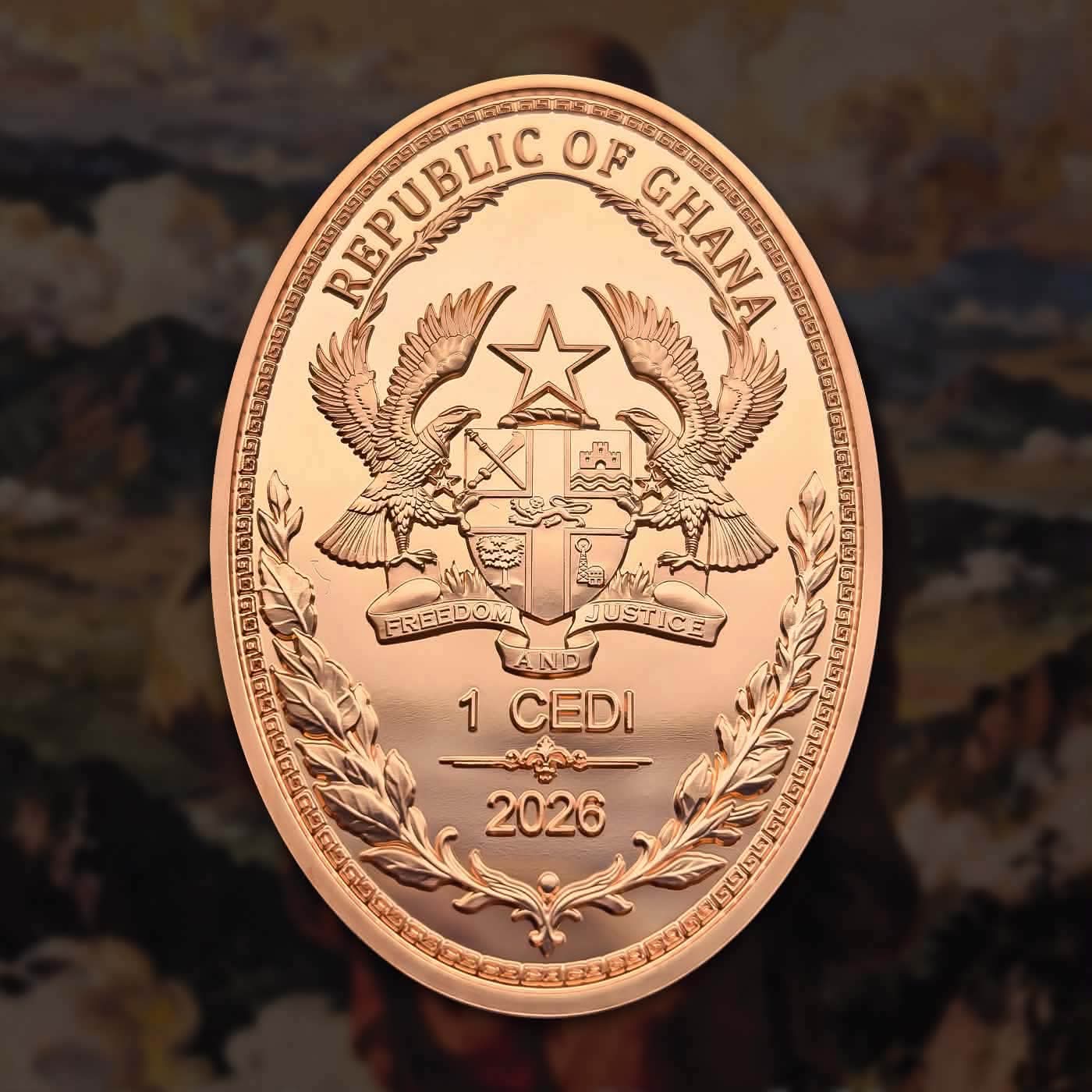 Extremely Rare Item Maitreya Buddha 1CEDI Year 2026 Proof Coin Issued Republic of Ghana