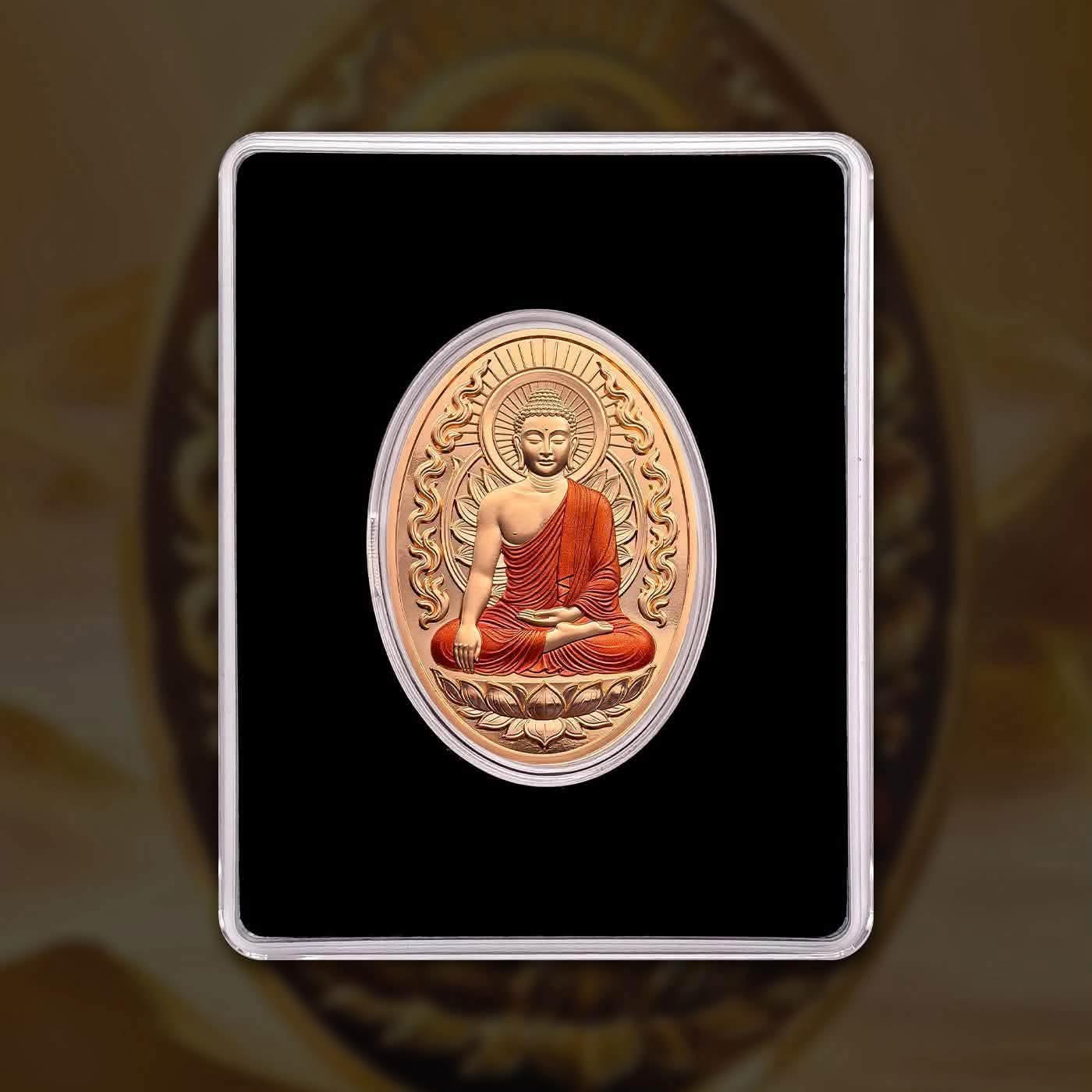 Extremely Rare Item Year 2026 LORD BUDDHA Statue 1 Ghana Sadi 50 MM Proof Coin Issued The Republic of Ghana