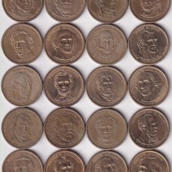 Us Presidential 1 Dollar 20 Different President Coins Collection Set Rare #1