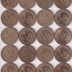 Alternative view of Us Presidential 1 Dollar 20 Different President Coins Collection Set Rare #1