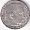 5 Reichmsark Germany 1938 F mark Silver 13.8 Grams Weight Rare - Image 2