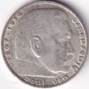 5 Reichmsark Germany 1938 D mark Silver 13.8 Grams Weight Rare - Image 2