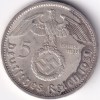 5 Reichsmark Germany 1939 D mark Silver 13.8 Grams Weight Rare