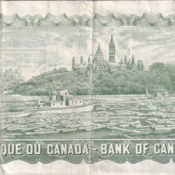 Alternative view of Canada 1 Dollar 1973 Queen Elizabeth II Face Used Condition Note #1