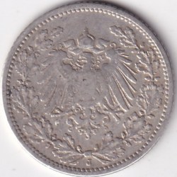 Alternative view of 1/2 Mark Germany 1905 Eagle Silver J Mark Silver Rare Coin