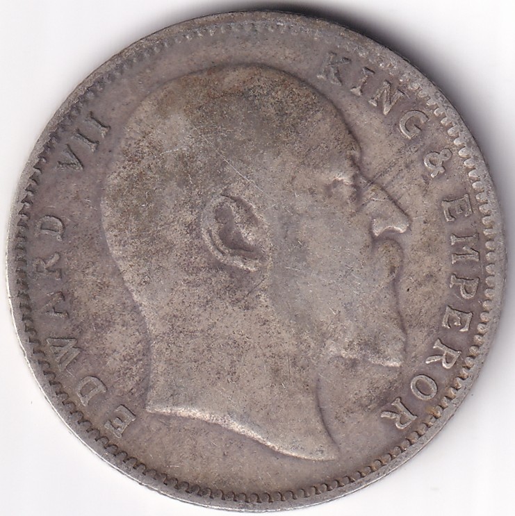 One Rupee 1904 King Edward Silver Coin