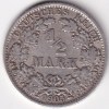 1/2 Mark Germany 1905 Eagle Silver F Mark Silver Rare Coin