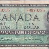 Queen Elizabeth II1 Dollar 1967 Canada Fine Condition Note #1