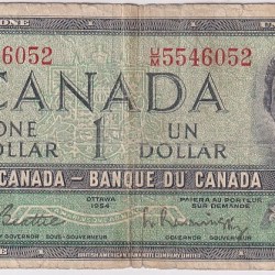 Queen Elizabeth II1 Dollar 1967 Canada Fine Condition Note #3