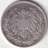 1/2 Mark Germany 1909 Eagle Silver D Mark Silver Rare Coin - Image 2
