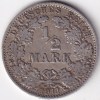 1/2 Mark Germany 1911 Eagle Silver A Mark Silver Rare Coin