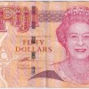 Fiji 50 Dollar Queen Elizabeth II 2007 Year Banknote Rare #1