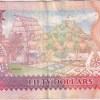 Fiji 50 Dollar Queen Elizabeth II 2007 Year Banknote Rare #1 - Image 2