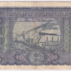 Alternative view of 100 Rs White Strip Old Issue S Jagannathan Used Very Fine Note #2