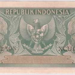 Alternative view of Indonesia 2½ Rupiah 1954-1956 Old Banknote Extra Fine Condition Note Rare