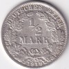 1/2 Mark Germany 1919 Eagle Silver A Mark Silver Rare Coin