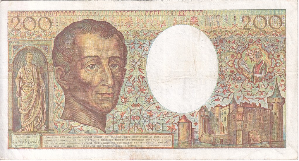France 200 Francs 1981-1992 Big Size Old Issue Very Fine Note Rare - Image 2