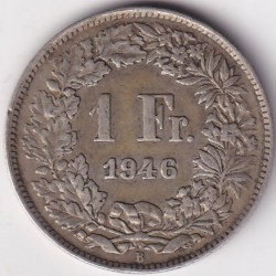 1 Franc Helvetia standing 1946 Silver Switzerland Coin