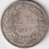 2 Francs Helvetia standing 1955 Silver Switzerland Coin