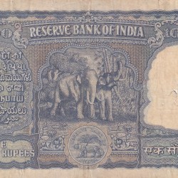 Alternative view of India 100 Rupees B Rama Rau 1953 Big Size Genuine Rare Old Note