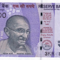100000 FANCY NUMBER 100 RUPEES GOVERNOR SANNJAY MALHOTRA GEM UNC NOTE