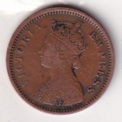1895 British- India 1/2 Pice (Victoria) Calcutta Mint Rare Coin#C-165