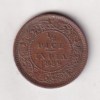 1889 British- India 1/2 Pice (Victoria) Calcutta Mint Rare Coin#C-159 - Image 2